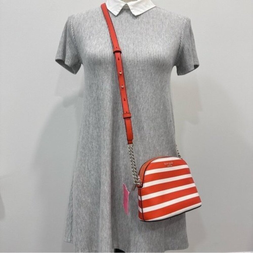 Kate Spade Spencer Stripe Small Dome Crossbody Bag